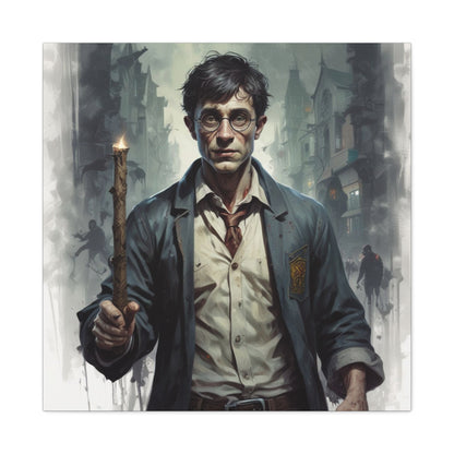 Dark Harry Canvas Print — Moody Urban Fantasy Stretched Wall Art