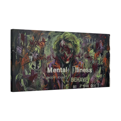 Joker Mental Health Abstract Canvas Wall Art — Matte Stretched 1.25"