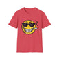 Smokin' Cool Emoji T-Shirt — Retro Grinning Face with Sunglasses & Cigar