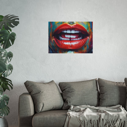 Colorful Pop Art Lip Poster Fine Art Print