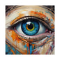 Vibrant Blue Eye Surreal Wall Art Print