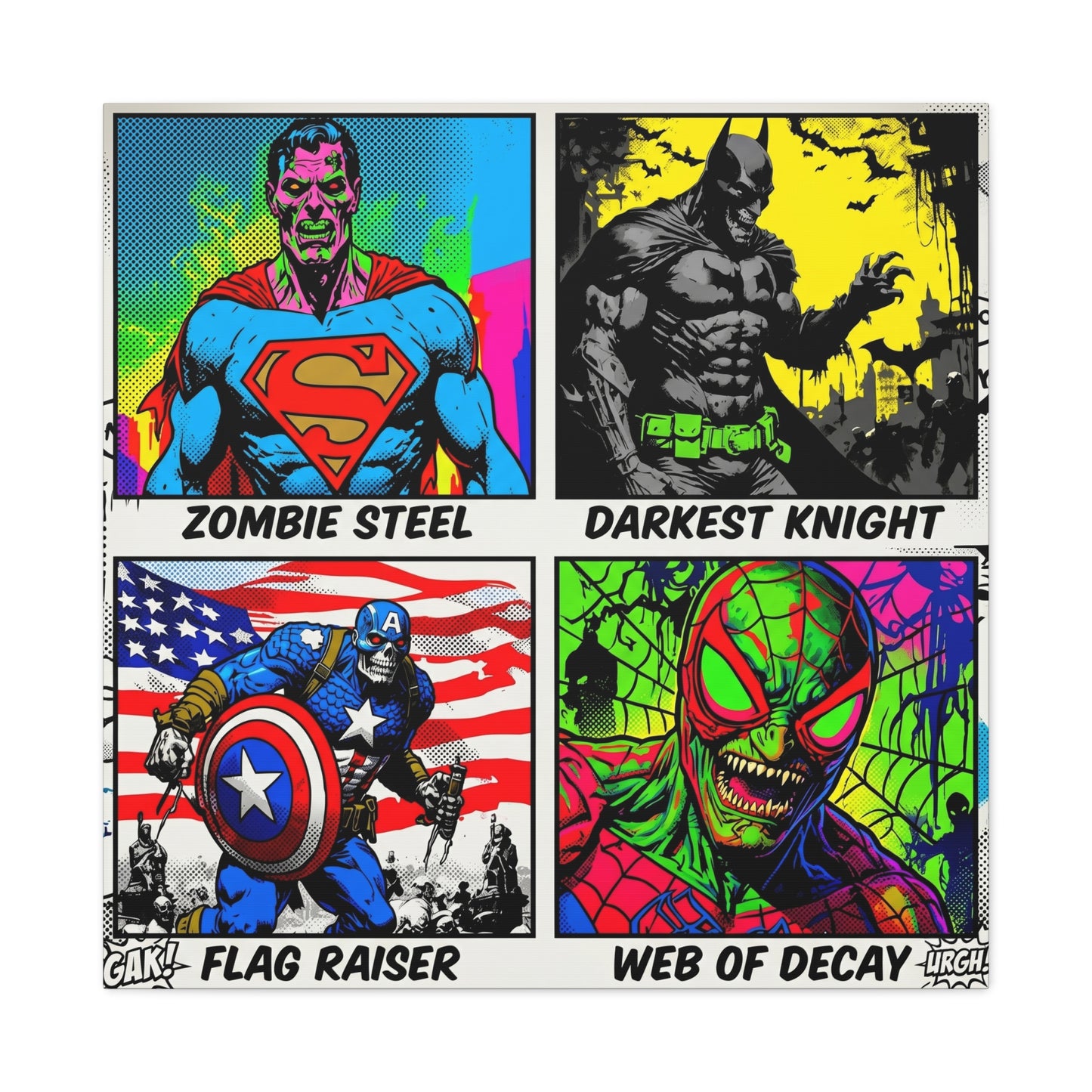 Superhero Pop Canvas Wall Art Print