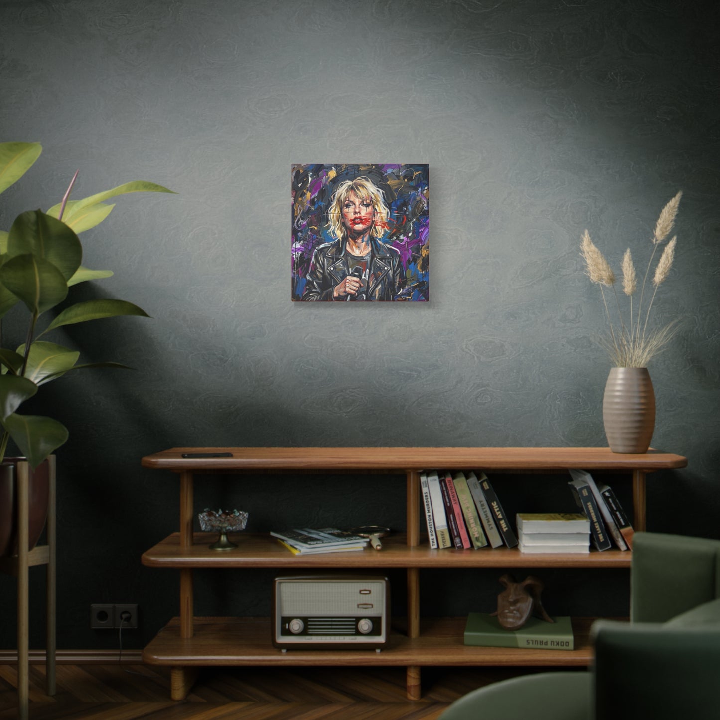 SMEARED THE LIPS Swift Portrait Canvas Art — Matte Stretched Canvas Print