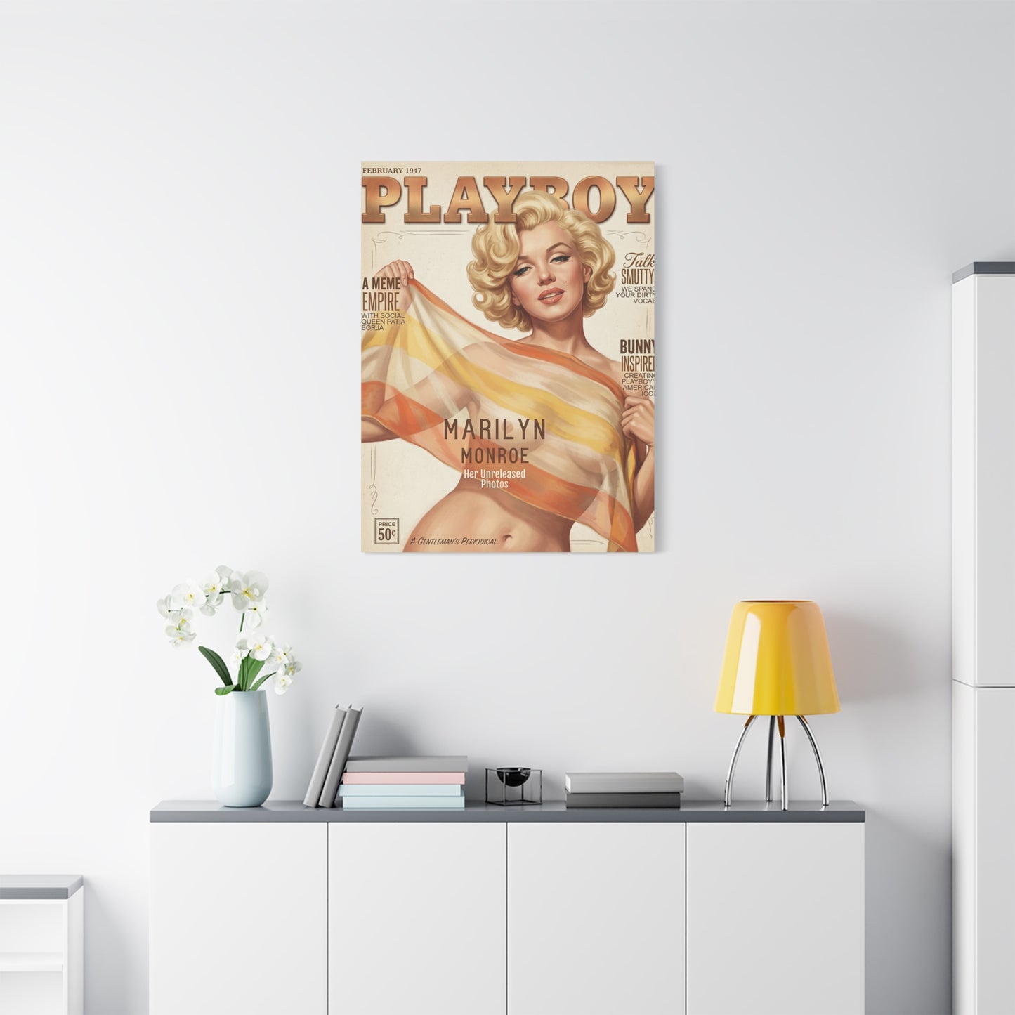 Monroe Portrait Matte Canvas Wall Art, Stretched 1.25"