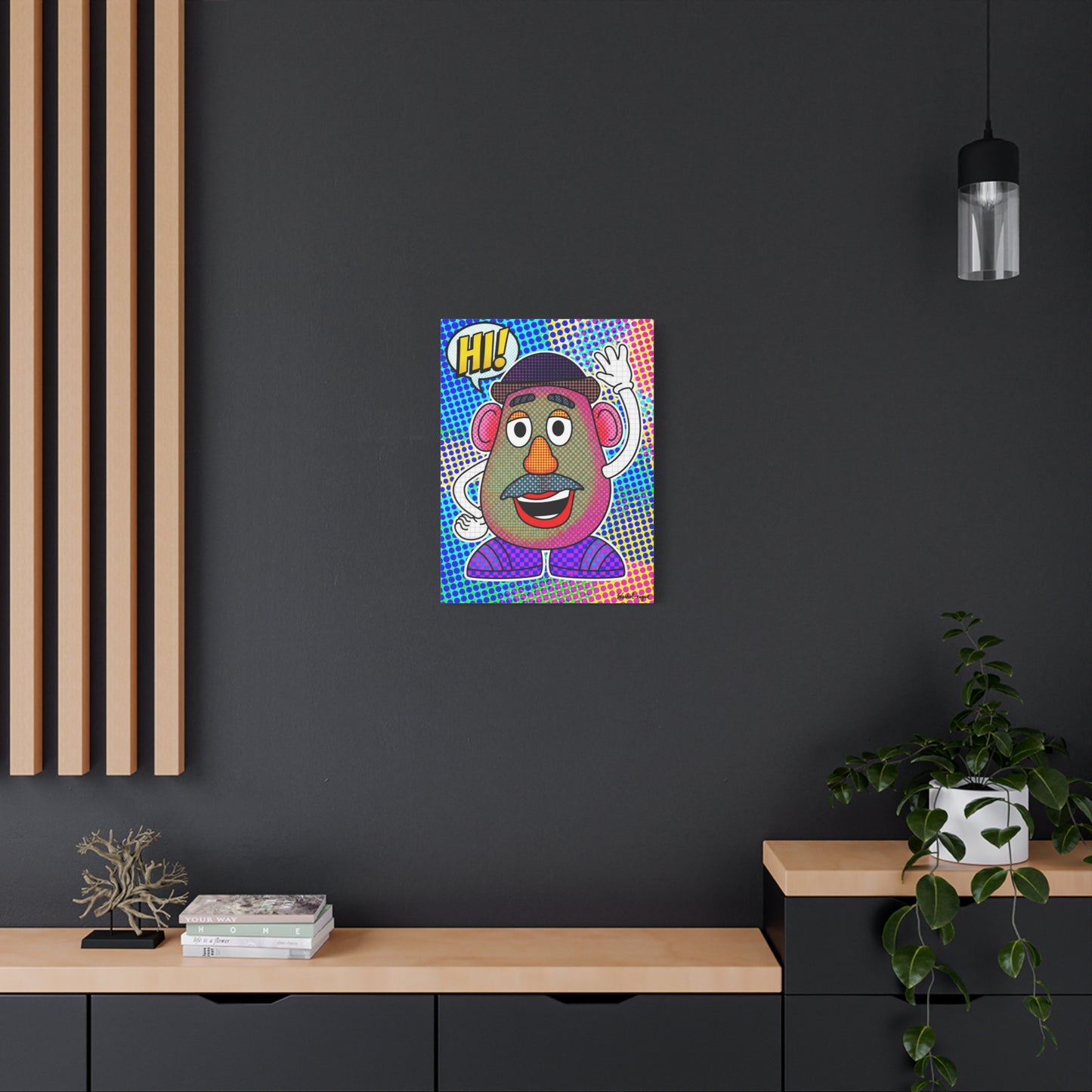 Mr. Head Abstract Canvas Wall Art Print — Matte Stretched Canvas
