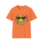 Smokin' Cool Emoji T-Shirt — Retro Grinning Face with Sunglasses & Cigar