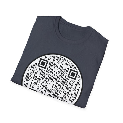 QR Code "Scan Me" T-Shirt — Interactive Novelty Shirt for Events & Gifts