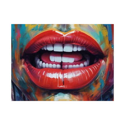 Colorful Pop Art Lip Poster Fine Art Print
