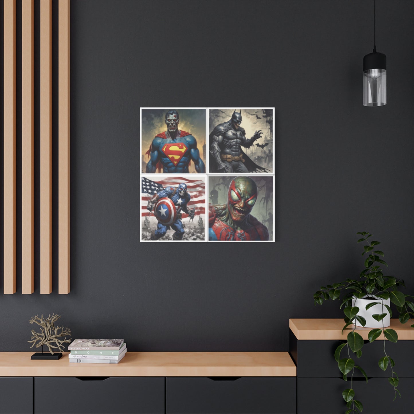 Zombie Heros Canvas Wall Art Print