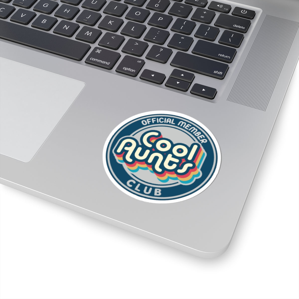 Cool Aunts Club Kiss-Cut Sticker — Retro 'Official Member' Laptop Decal