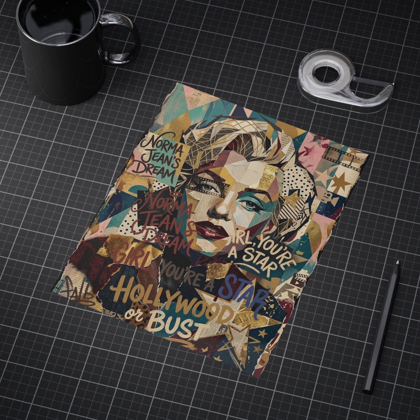 'Norma Jean's Dream / Hollywood or Bust' Unframed Print