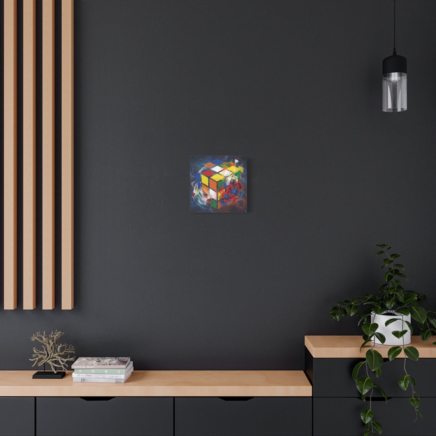 Magic Cube Abstract Canvas Wall Art Print — Matte Stretched Canvas