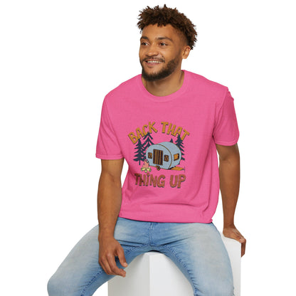 RV Camping T-Shirt — "Back That Thing Up" Retro Camper Graphic Tee
