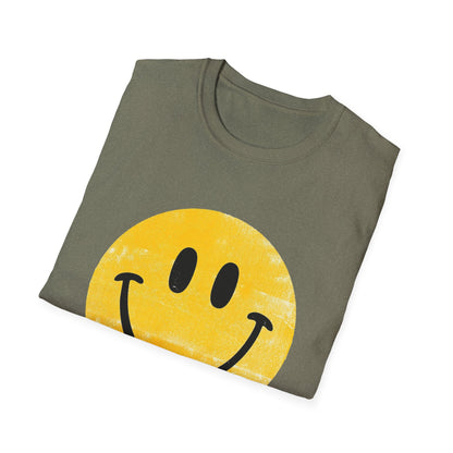 Funny 'I Hate You' Smiley T-Shirt — Retro Distressed Yellow Smiley Tee
