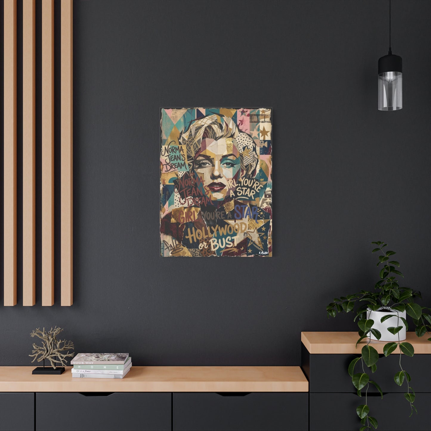 Hollywood Star Portrait Matte Canvas Wall Art, Stretched 1.25"