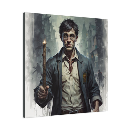 Dark Harry Canvas Print — Moody Urban Fantasy Stretched Wall Art