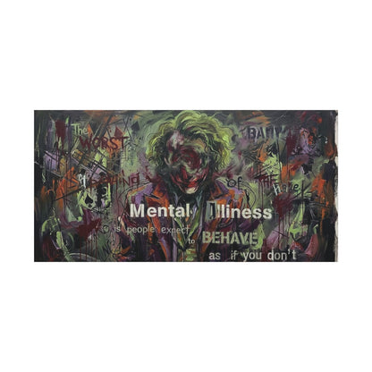 Joker Mental Health Abstract Canvas Wall Art — Matte Stretched 1.25"