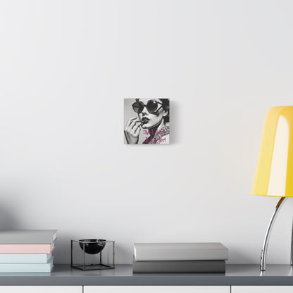 Canvas Wall Art - "I'm Literally Just A Girl" Retro Glam Portrait