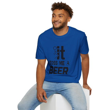 Funny 'Toss Me a Beer' T-Shirt – Beer Toss Party Tee