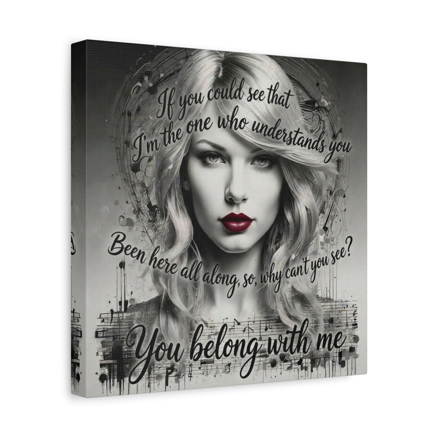 Swift Inspired "You Belong With Me" — Matte Stretched Canvas Wall Art