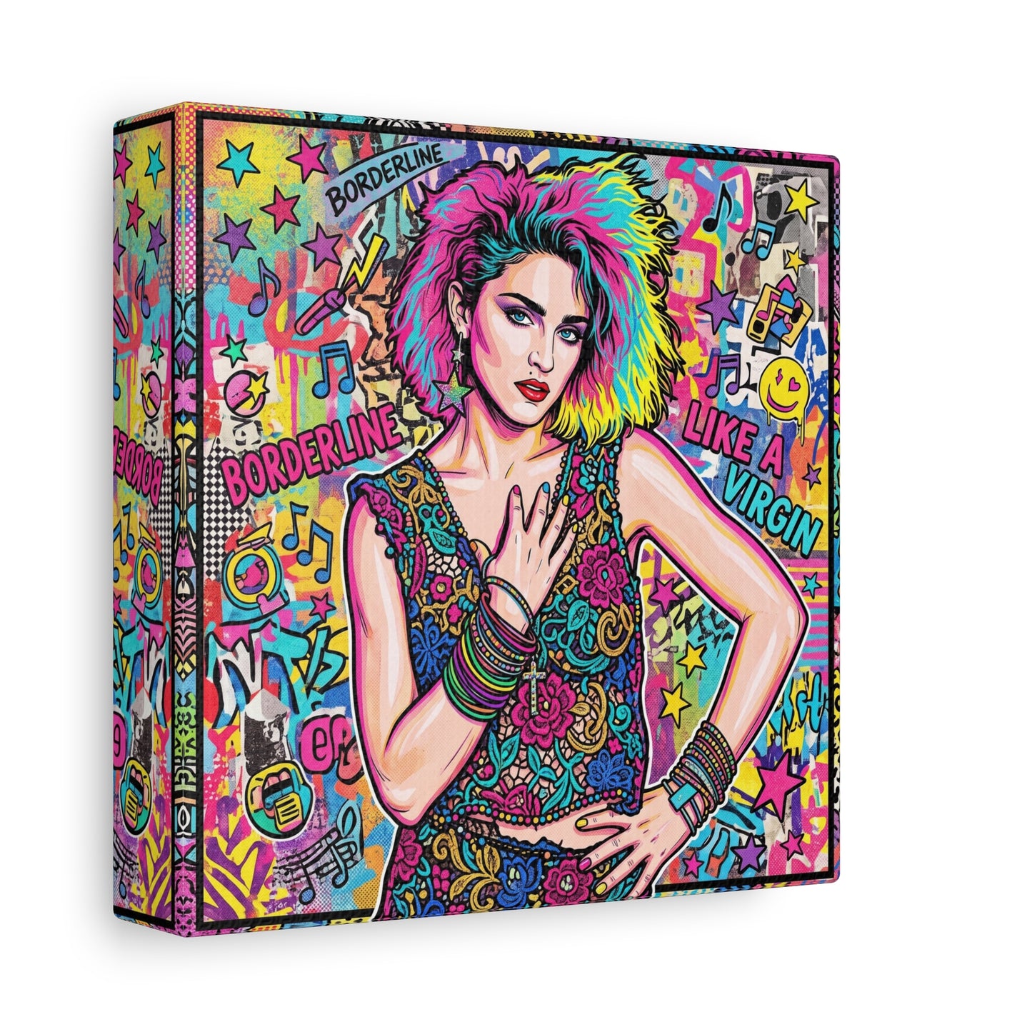 Queen of Pop Abstract Canvas Wall Art Print