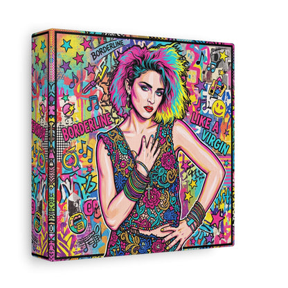 Queen of Pop Abstract Canvas Wall Art Print