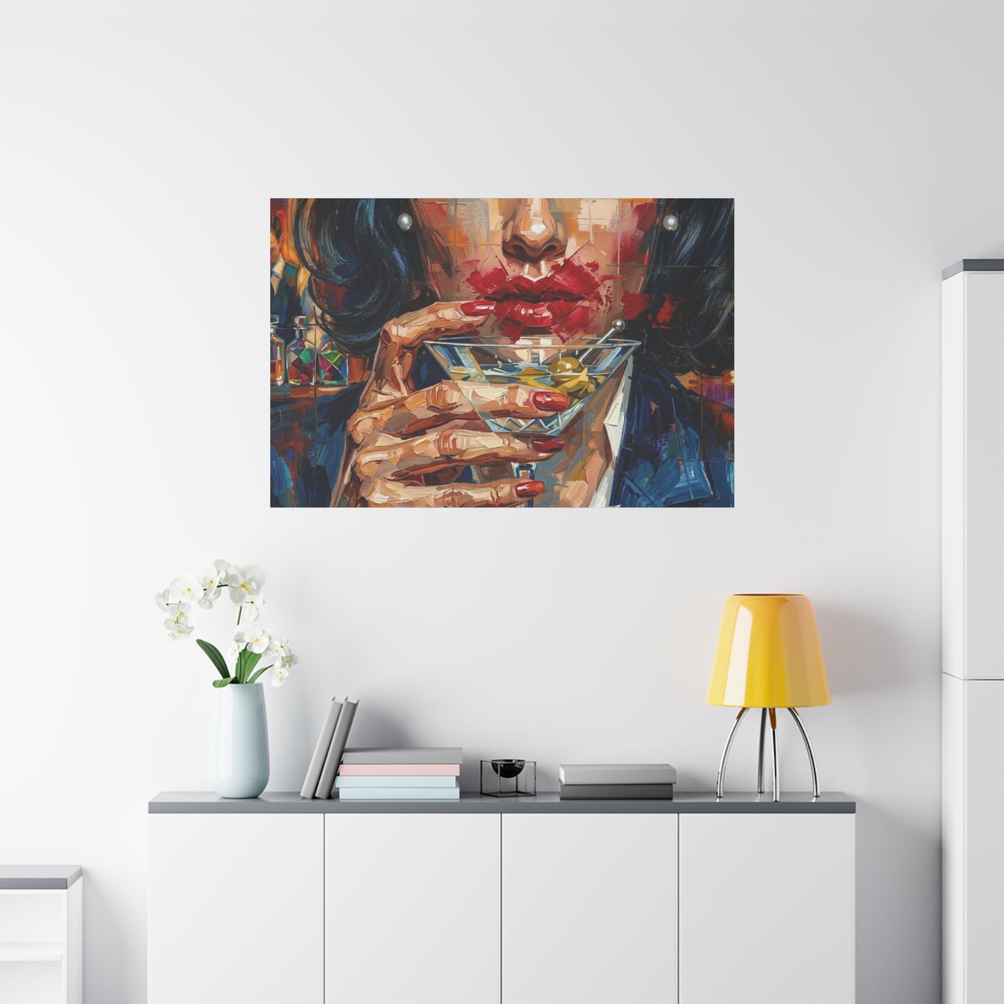 Cocktail Kiss Matte Canvas Wall Art