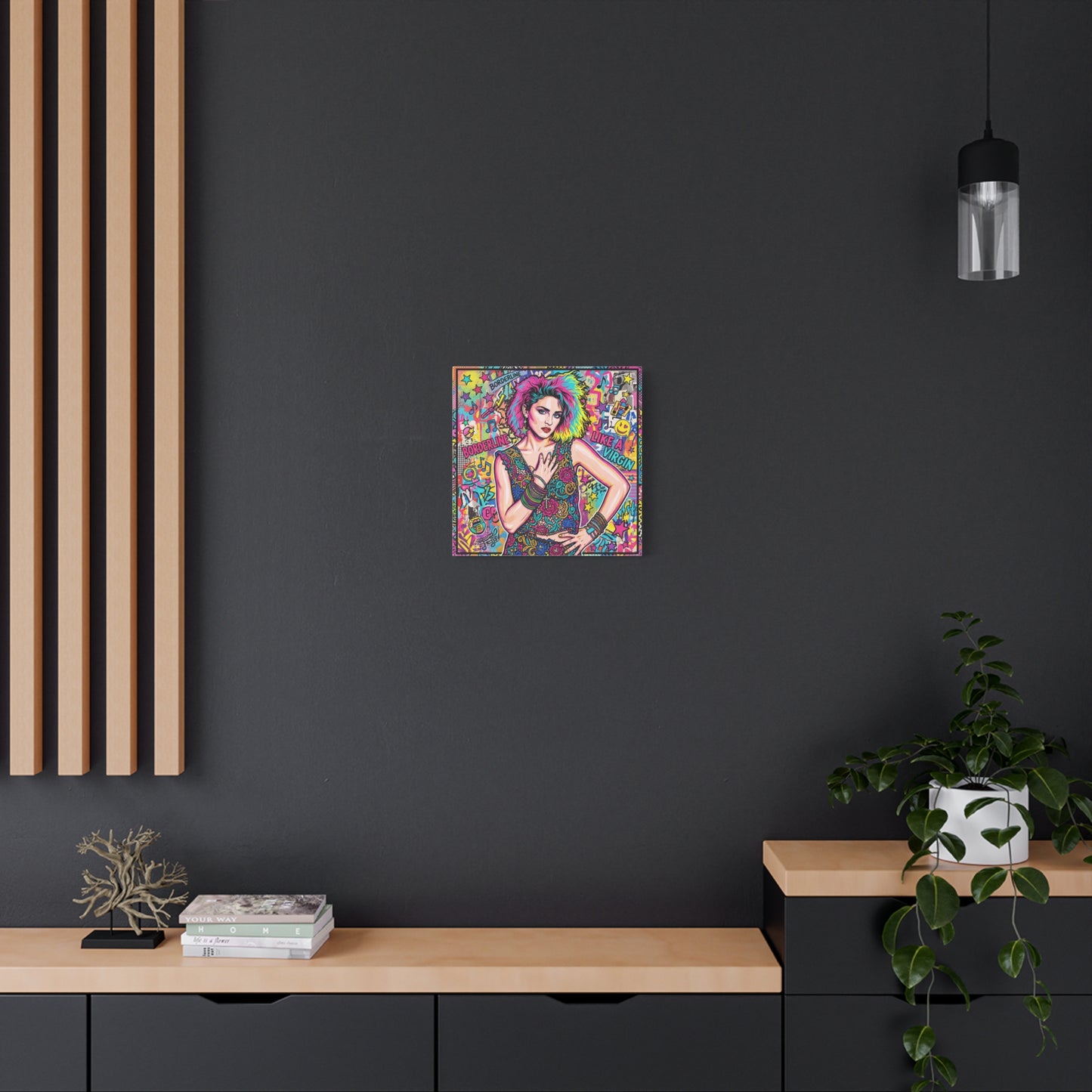 Queen of Pop Abstract Canvas Wall Art Print