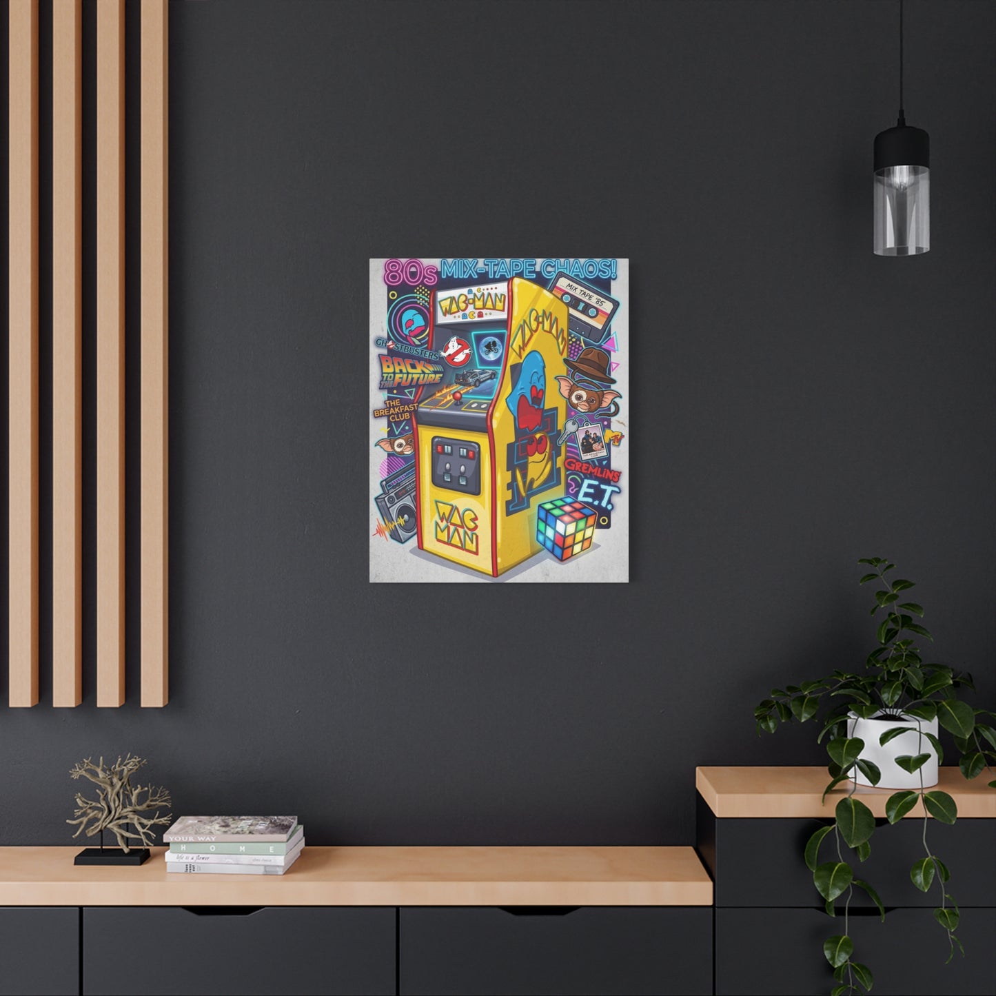 1980's Pop Culture Canvas Wall Art Print