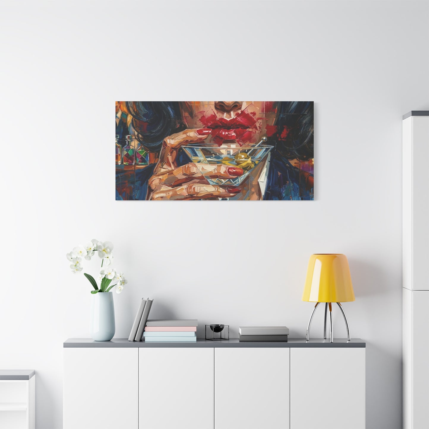 Cocktail Kiss Matte Canvas Wall Art