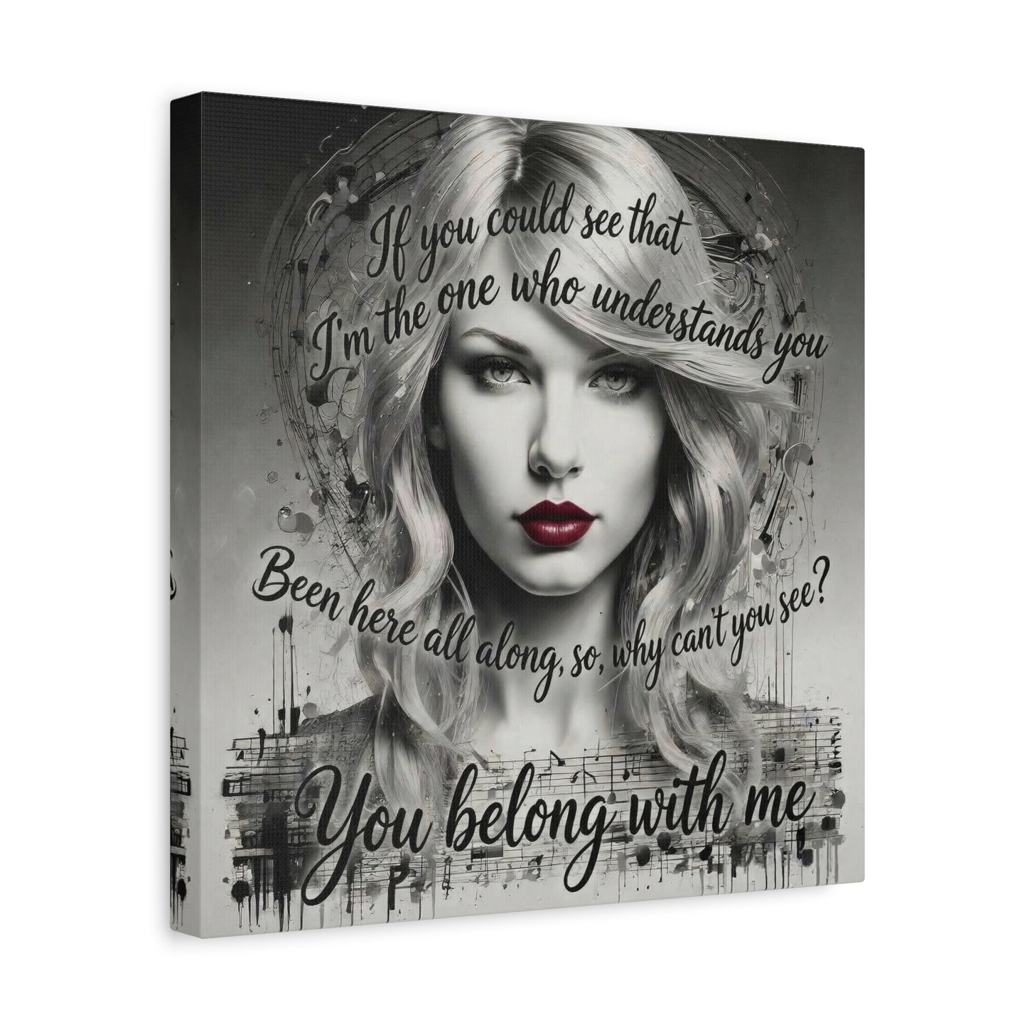 Swift Inspired "You Belong With Me" — Matte Stretched Canvas Wall Art