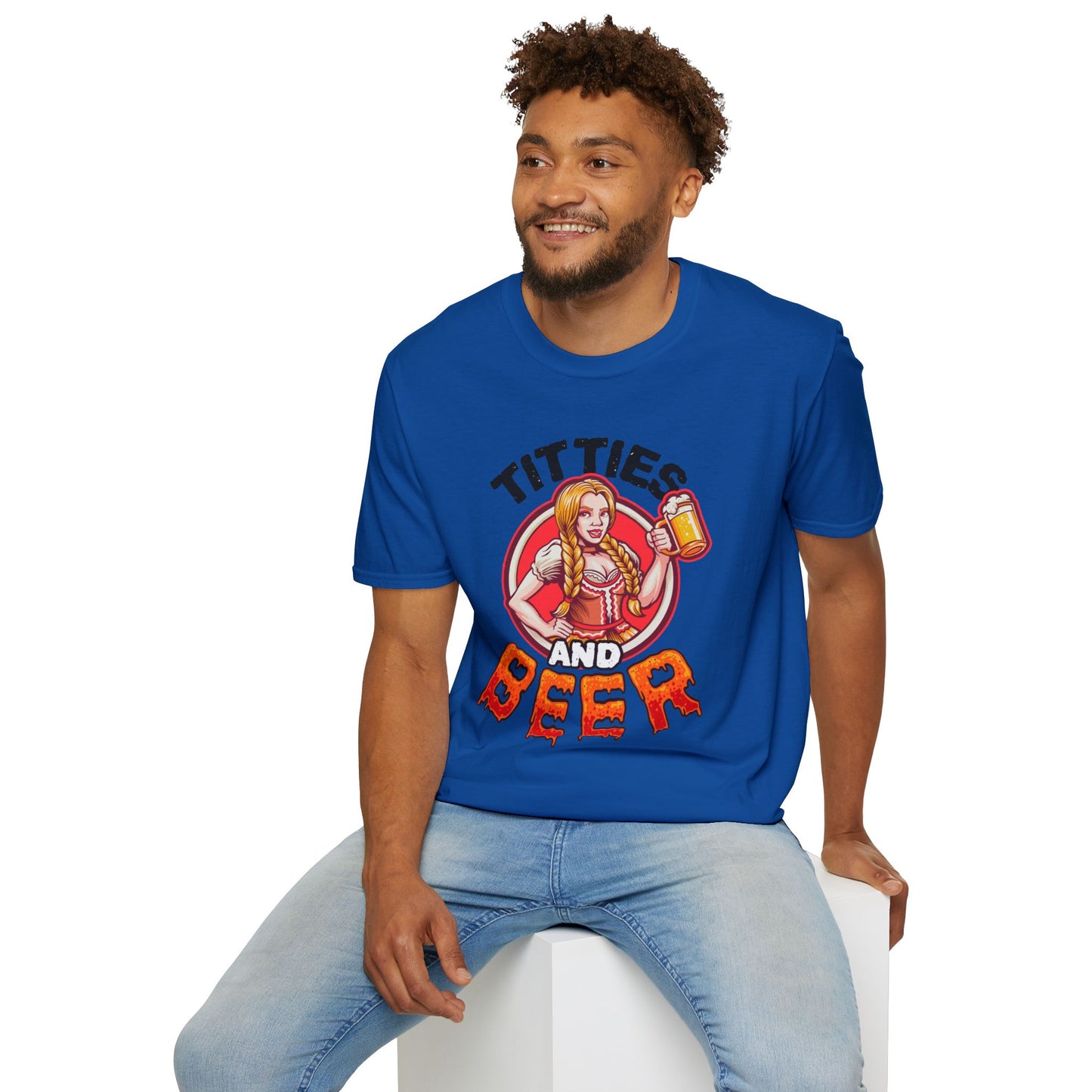 T-Shirt — "Titties and Beer" Oktoberfest Beer Girl Graphic Tee