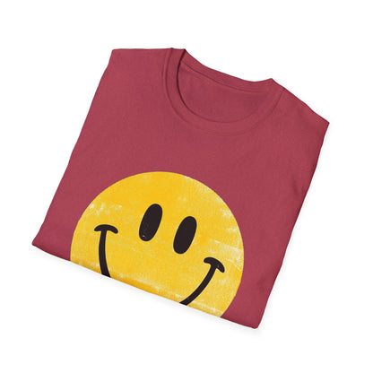 Funny 'I Hate You' Smiley T-Shirt — Retro Distressed Yellow Smiley Tee