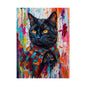 Colorful Cat Poster — Vibrant Black Cat Wall Art (Rolled Poster)