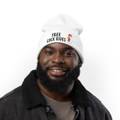 Knit Beanie "Free Cock Rides"