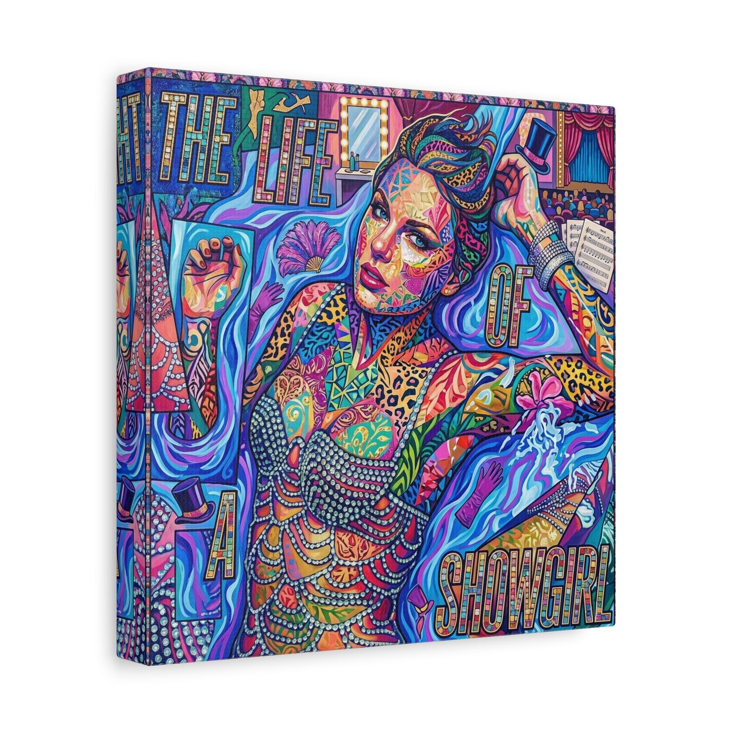 Showgirl Pop Abstract Canvas Wall Art Print