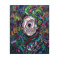 Abstract Floral Canvas Print — Colorful Impasto Rose Wall Art