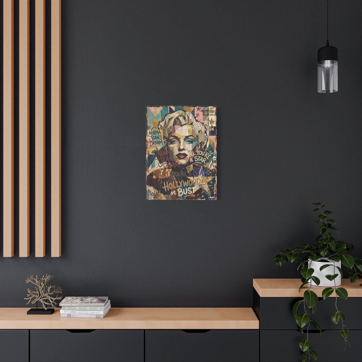 Hollywood Star Portrait Matte Canvas Wall Art, Stretched 1.25"