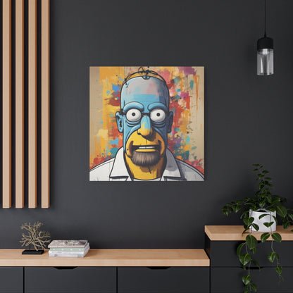 Pop Art Cartoon Canvas Wall Art — Colorful Abstract Character Portrait