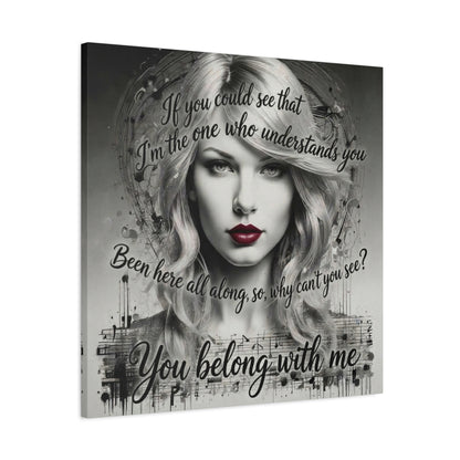 Swift Inspired "You Belong With Me" — Matte Stretched Canvas Wall Art