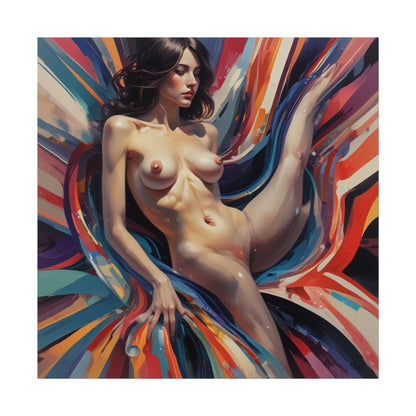 Fine Art Poster — Colorful Figurative Nude Art Print