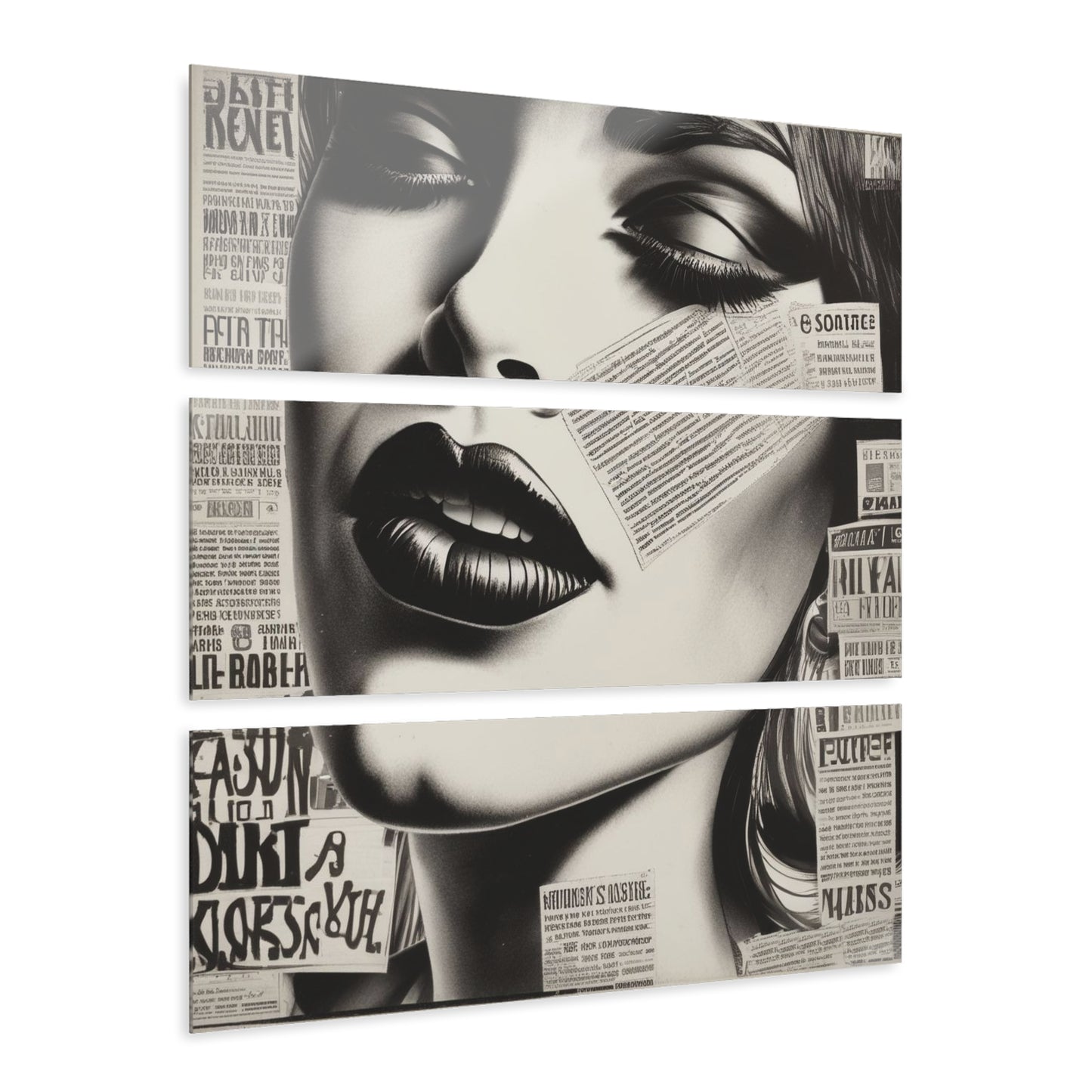 Lady News Acrylic Prints (Triptych)