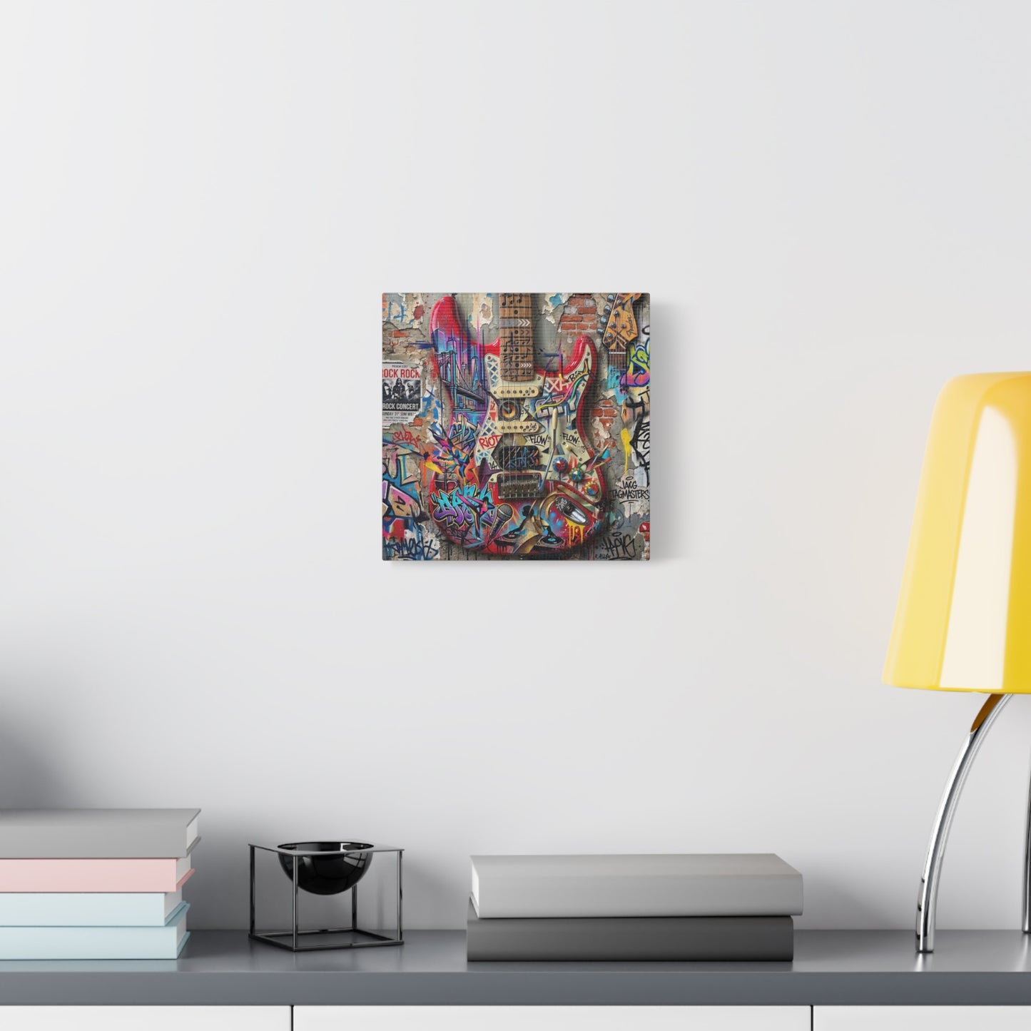 Urban Art Gutair Abstract Canvas Wall Art Print