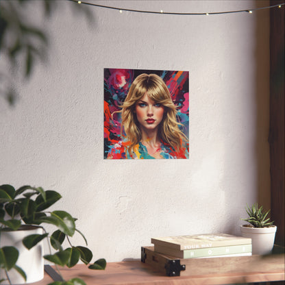 Taylor-Inspired Pop Art Portrait Poster Fine Art Wall Print