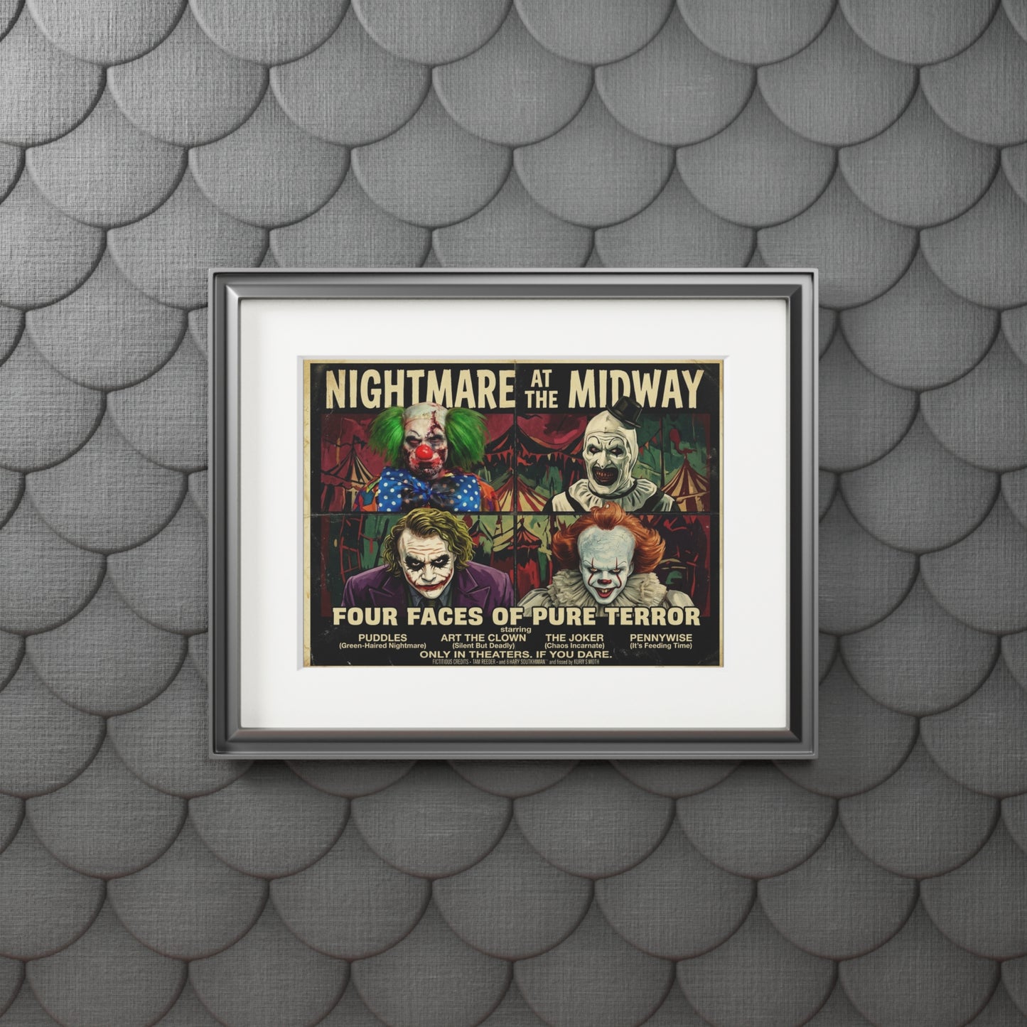 Terror at the Midway! Fine Art Print — 'No Clowning Around' (Passepartout Frame)