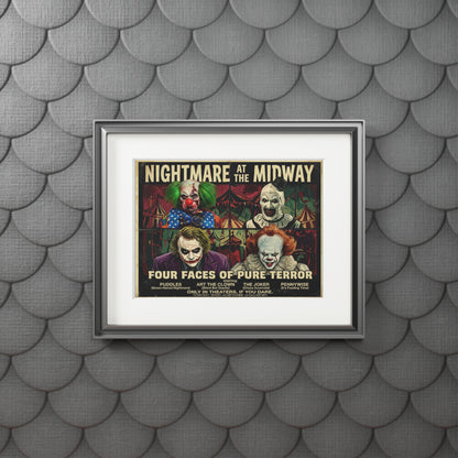 Terror at the Midway! Fine Art Print — 'No Clowning Around' (Passepartout Frame)