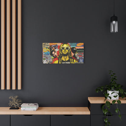 1990's Pop Culture Abstract Canvas Wall Art — Matte Stretched 1.25"