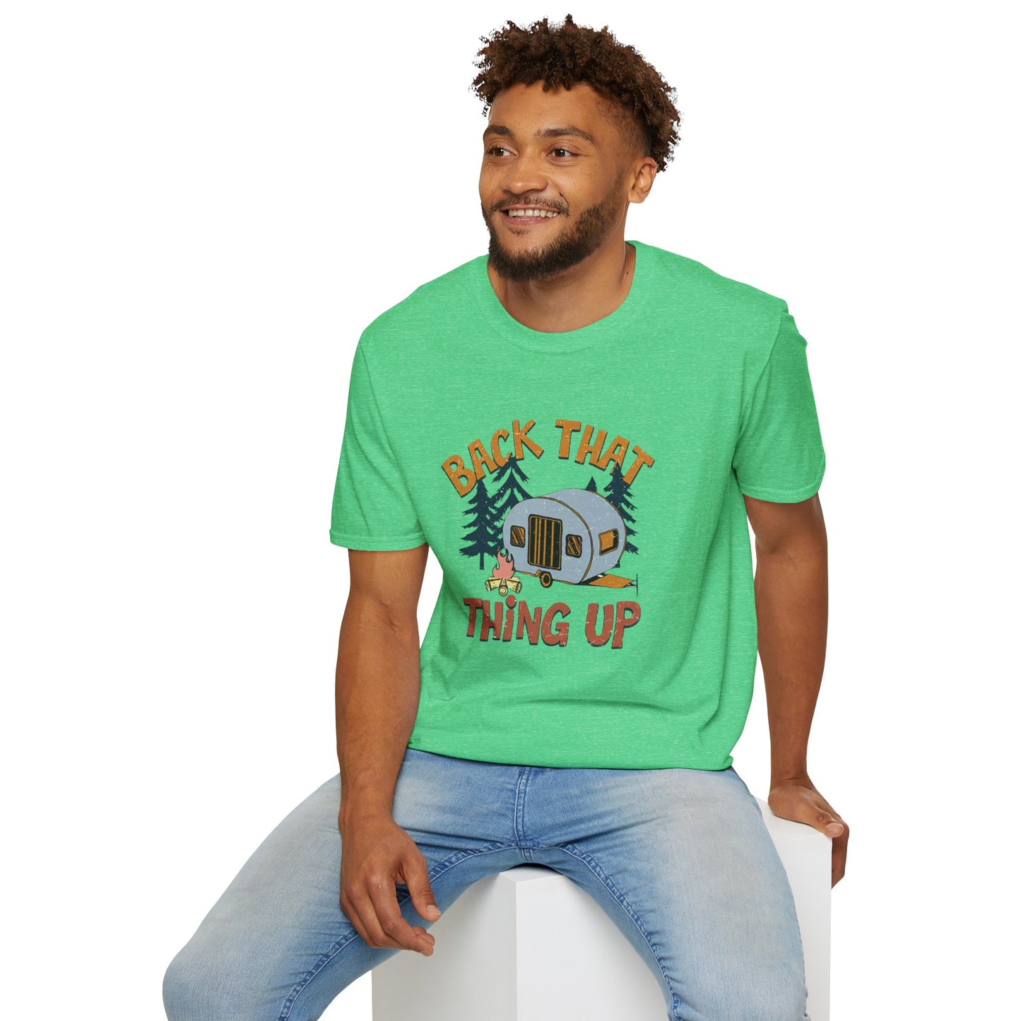 RV Camping T-Shirt — "Back That Thing Up" Retro Camper Graphic Tee