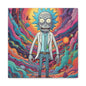 Psychedelic Rick Portal Canvas — Colorful Rick Illustration on Stretched Matte Canvas