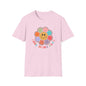 Cool Moms Club T-Shirt — Retro Floral Smiley Tee for Trendy Moms